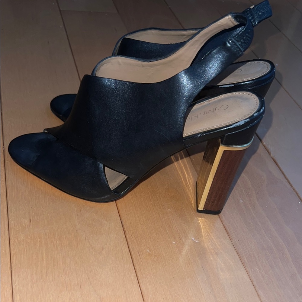 Calvin Klein Women's Black Heeled Sandals